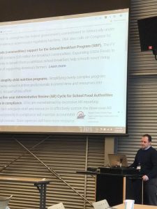 AKSNA board member, Trevor Bridgewater, presenting on the SNA Position Paper at the AKSNA annual business meeting.